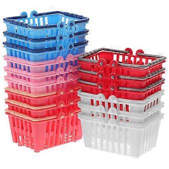 15Pcs Mini Cesta de Supermercado Mini Cesta de Compras Mini Cesta de Compras da Casa Mini Cesta de Sundries