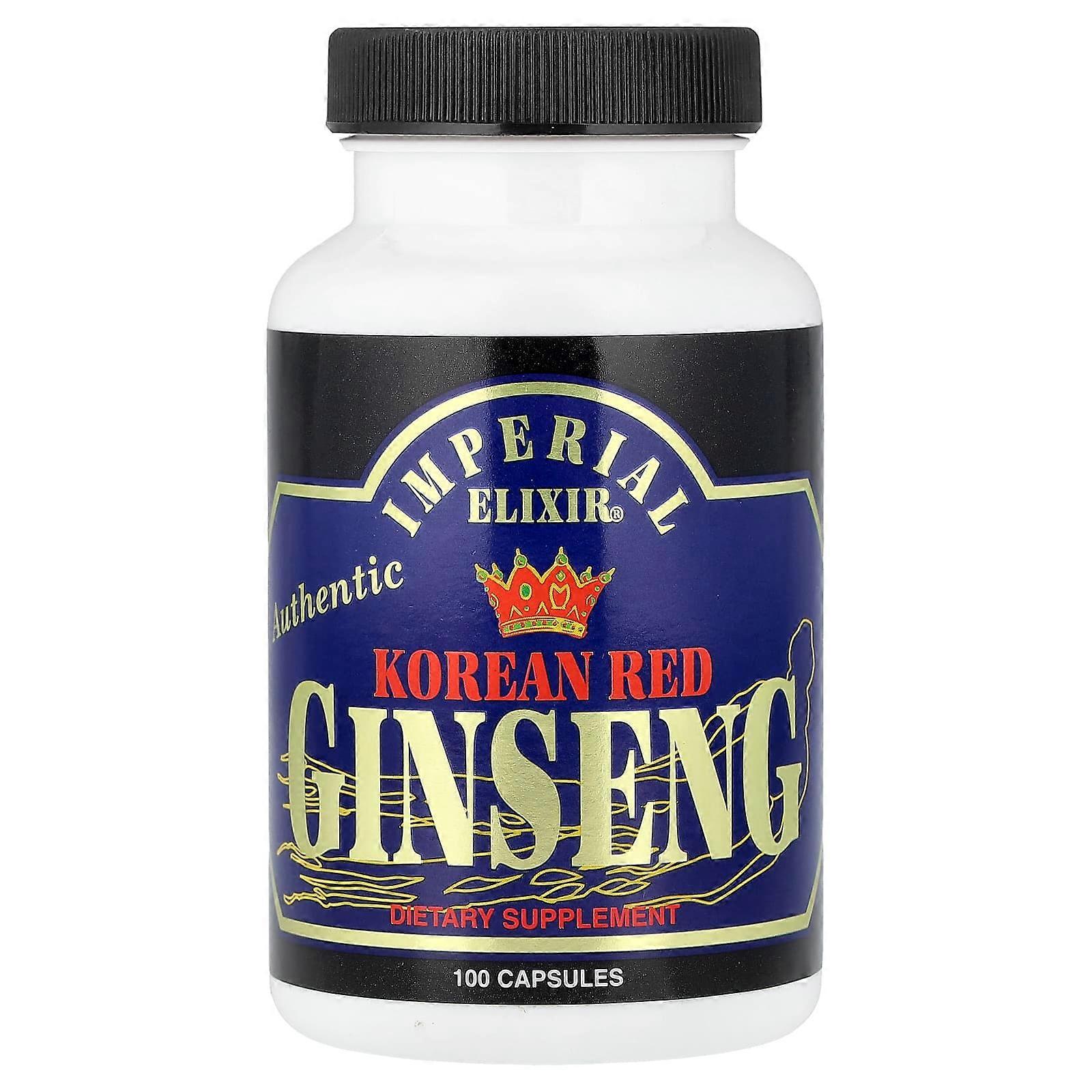 Imperial Elixir, Korean Red Ginseng, 100 Capsules