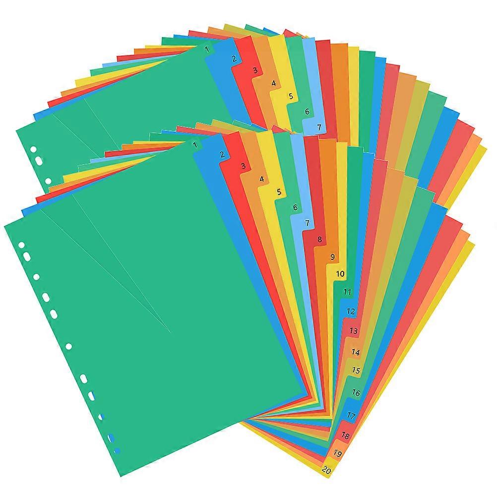 Notebook Dividers Plastic Assorted Color for Binder 160Pcs Kit