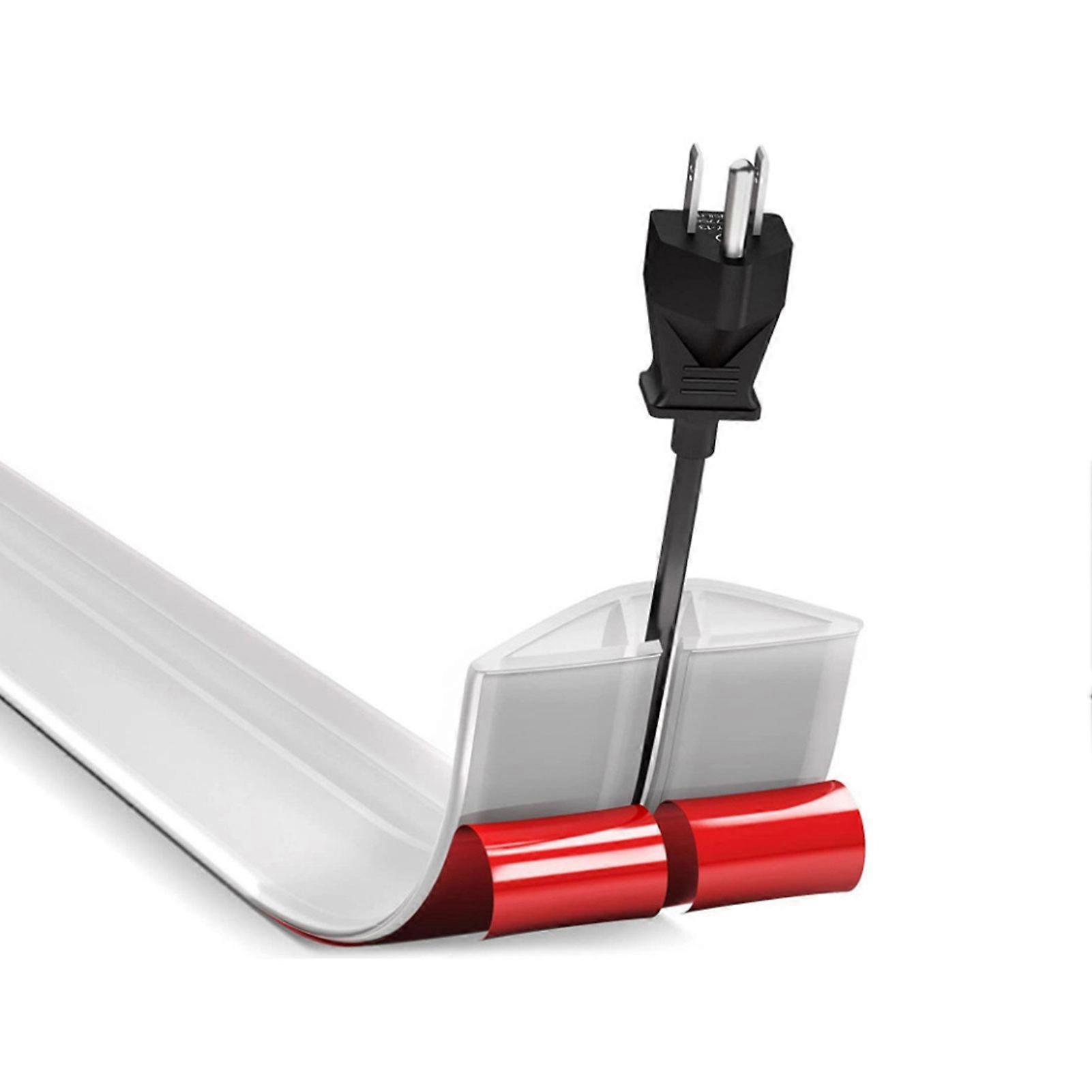 Rubber Cable Protector Self Adhesive Floor Cable Managementcompatible with Offices Gym