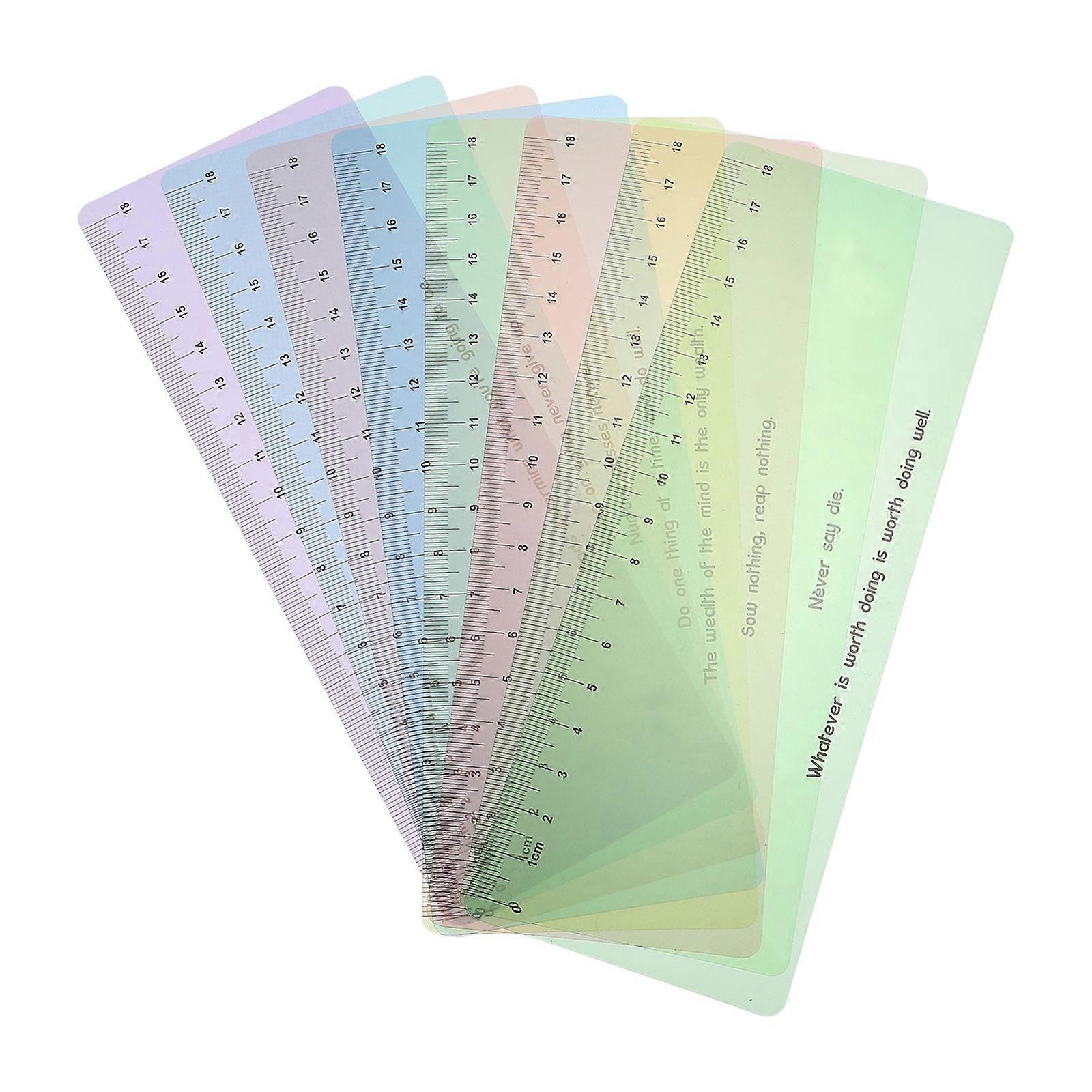 Guided Reading Strips PVC Colored Bookmark for Reading 8Pcs