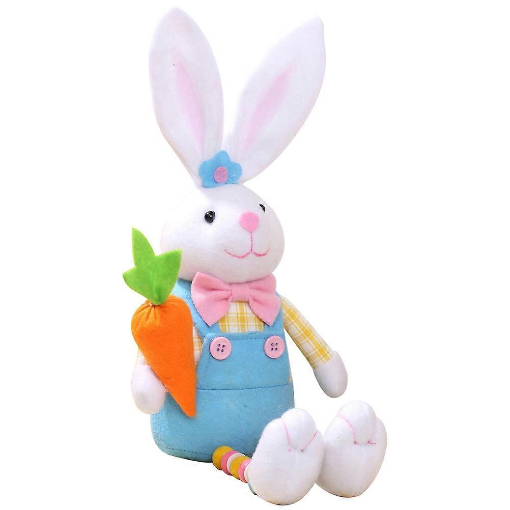 Easter Bunny Decor Stuffed Rabbit Figure for Holiday