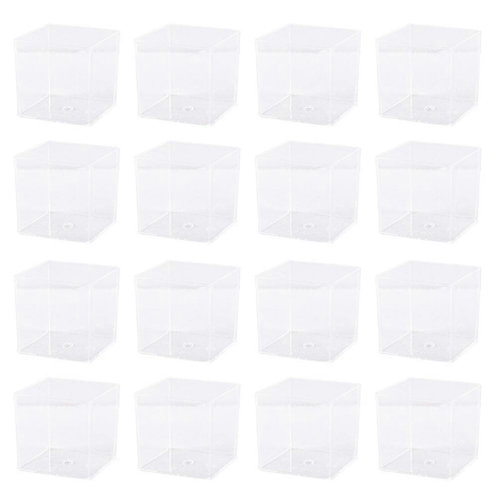 Mousse Cups Square Shape for Storage 50Pcs Transparent Cups