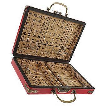 Contenedor de almacenamiento portátil Mahjong Caja de almacenamiento Mahjong al aire libre robusta caja de Mahjong