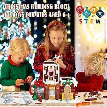 Christmas Gingerbread House Building Toy Set - 628PCS Creative STEM Gift for Kids, Perfect Holiday Fun!