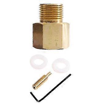 CO2 Tank W21.8-14 Adapter with RPV Valve for AquariumCylinder 26-27