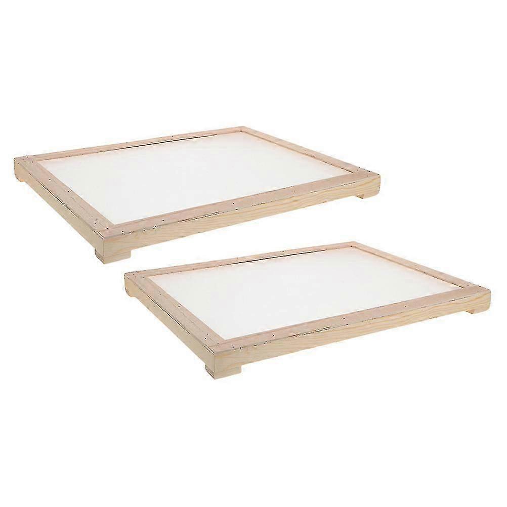 Mesh Drying Rack Wooden, 2-Pack Stackable for Herbs and Tea Leaves