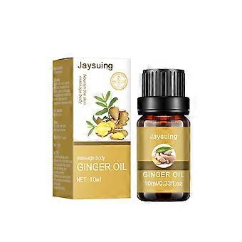 Jaysuing Ginger Body Care Essential Oil, Dispelling Cold Physiotherapy Activating Collaterals Massage Firming Body Shaping Scraping Care Essential Oil