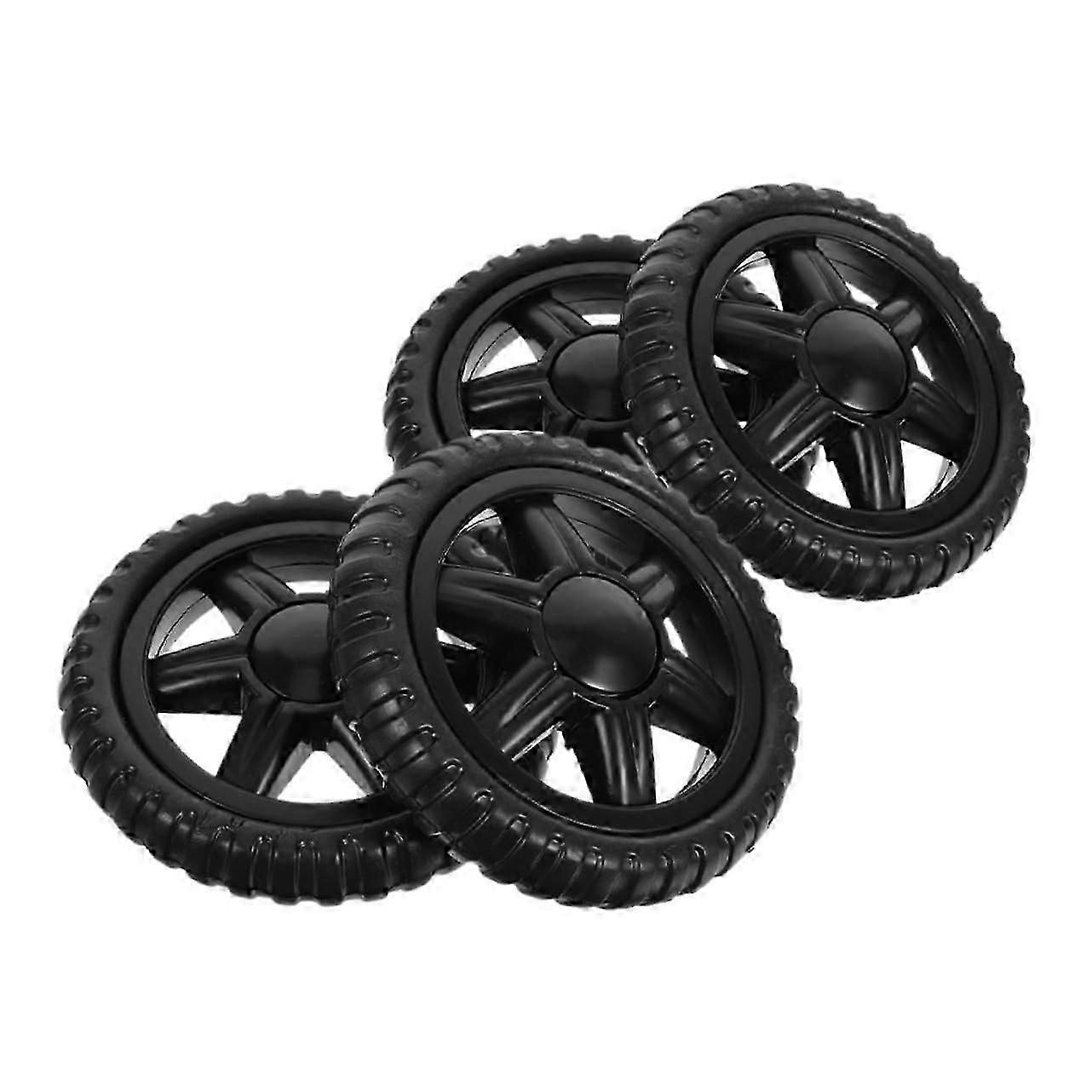 Shopping Cart Replacement Wheels 4pcs Set for Baskets Easy Threshold Climbing Smooth Rolling Mobility