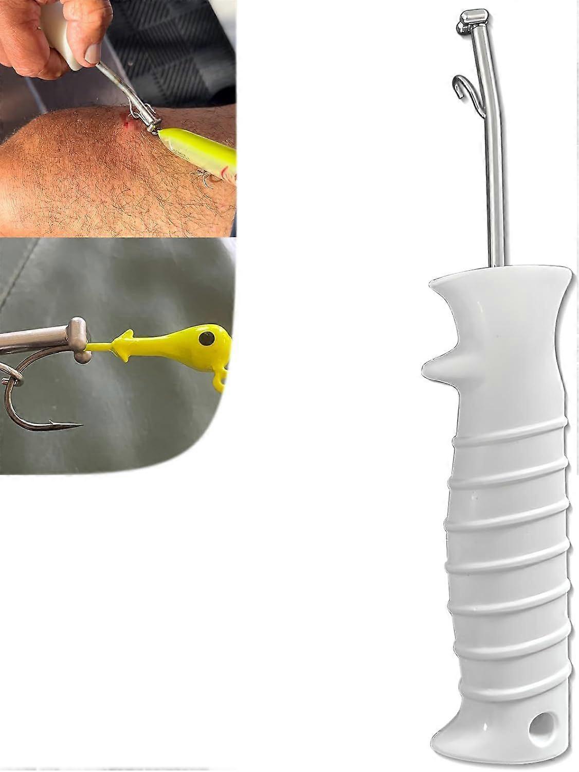 2 pcs Quick-Release Fishhook Extractor, Fish Hook Remover Stainless Steel Dehooking Tool, Fish Hook Disconnect Device Reducing Harm, Quick Security Ex