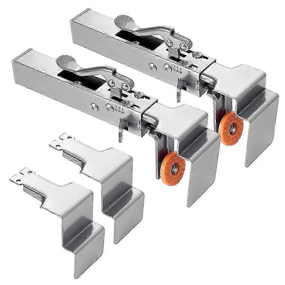 Adjustable Drawer Fixing Clamp Drawer Panel Front Installation Clamps Fixing Clips with 2pcs Replaceable Clip