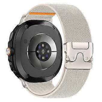 Nylon Armband für Samsung Galaxy Watch 8 / 8 Classic mit Fallschließe Beige