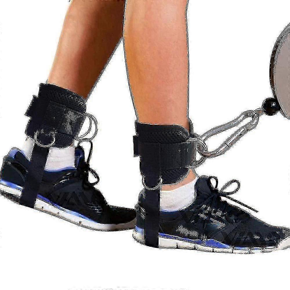 2pcs Adjustable Gym Ankle Straps Double D-ring Ankle Cuff Straps for Cable Machine