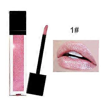 1 Stück Lippenglasur Flüssiger Lippenstift Lang anhaltende Glitzer Make-up Mode für Frauen Dame