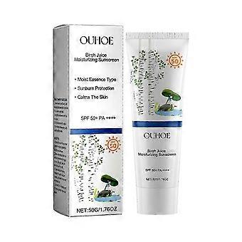 Birch Juice Hydrating Sunscreen SPF 30 - Brightening, Moisturizing UV Protection Cream with Glycerin & Titanium Dioxide for Smooth, Radiant Skin - 50g