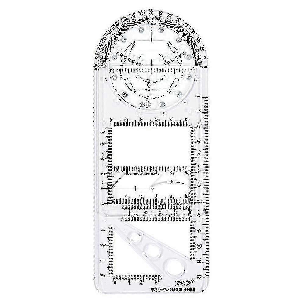 Multifunction Drawing Ruler Mathematics Geometric Measuring Teaching N