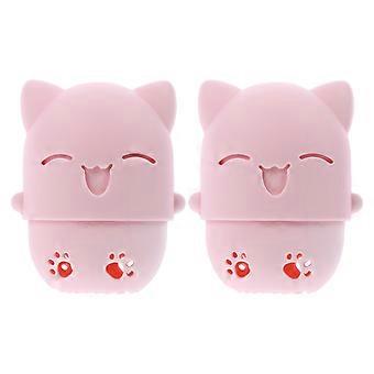 Makeup Sponge Case Cosmetic Egg Container for Storage 4Pcs Pink