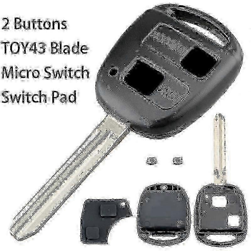 3-Button Remote Key Replacement for Toyota RAV4 & Land Cruiser Models - Key Shell Only