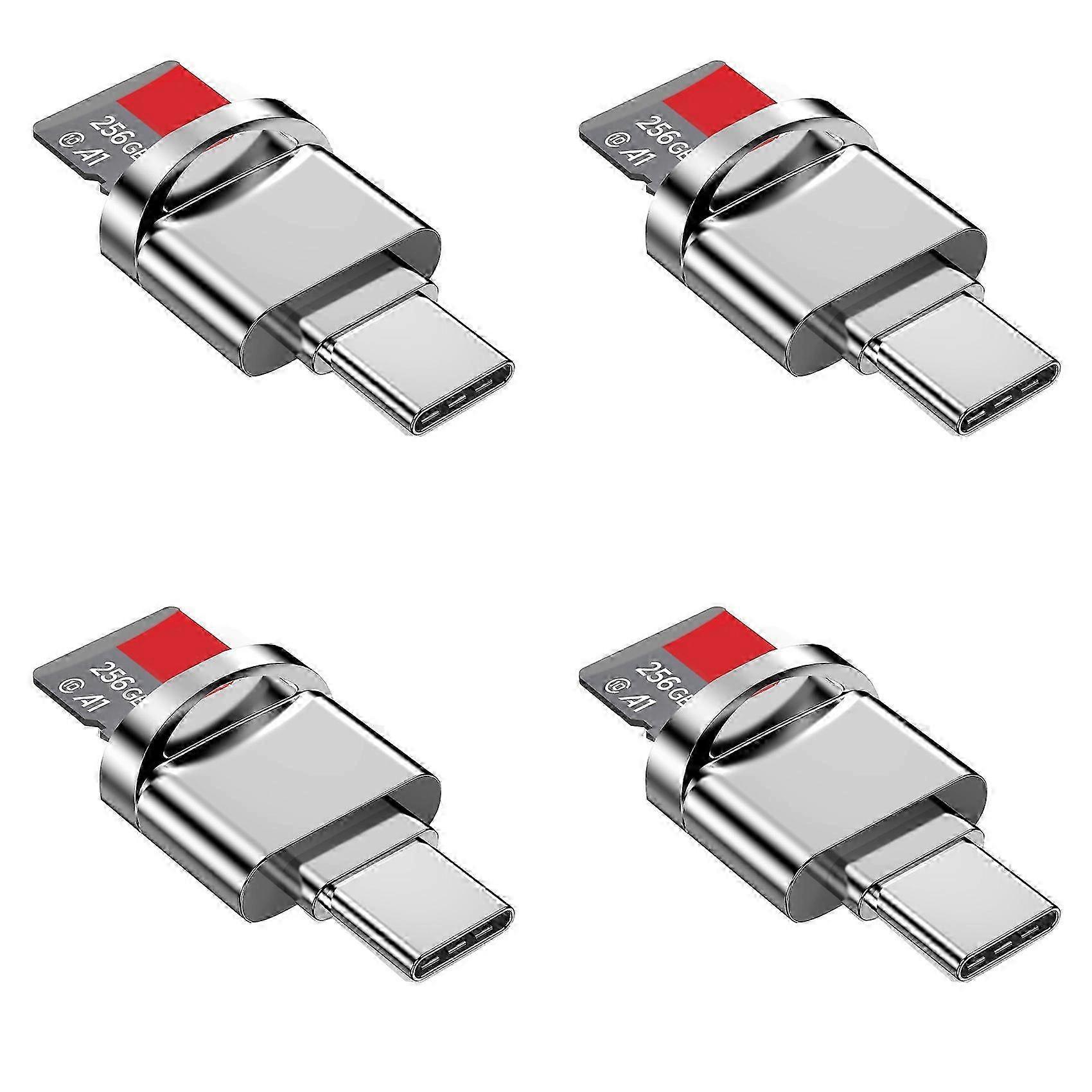 4X USB C OTG Micro SD/TF Card Reader-MUST Support OTG Function compatible with Android Phone,B