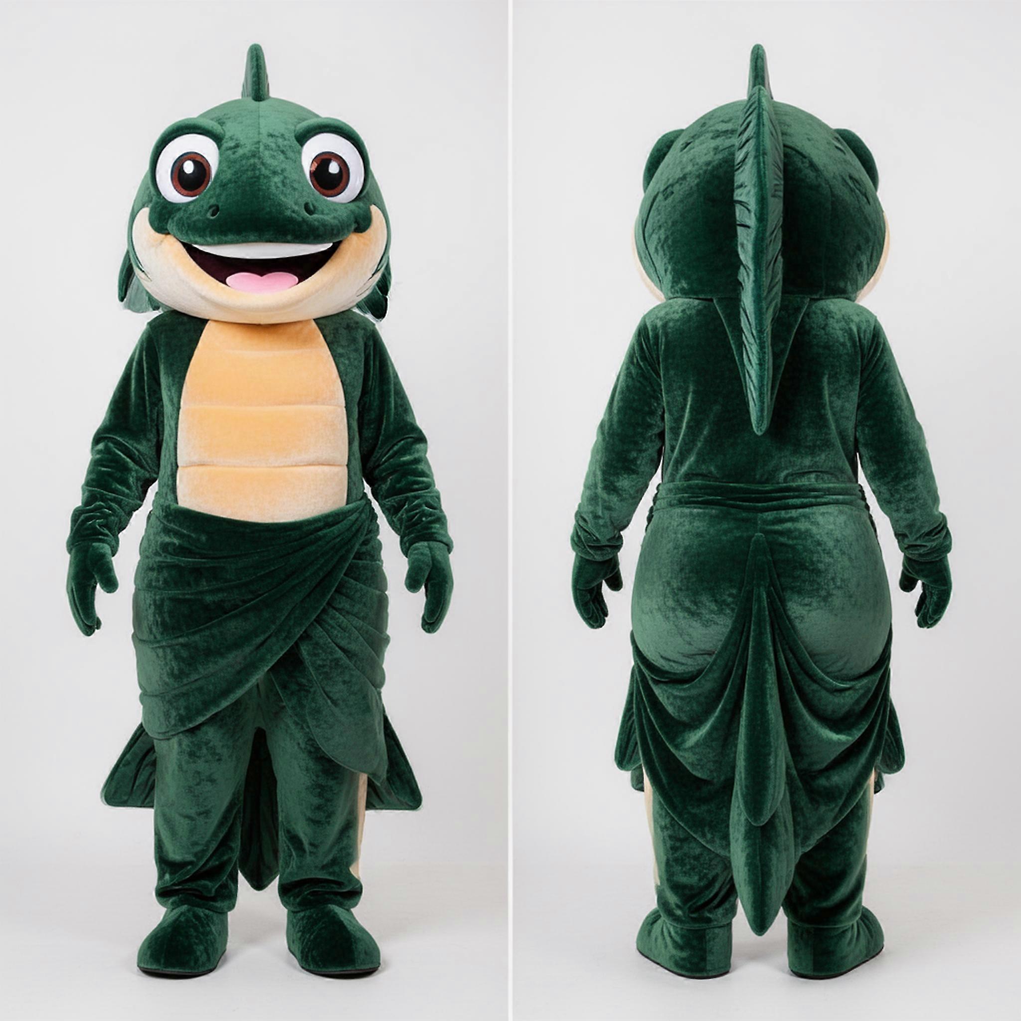 MASTICOT Forest Green Velvety Salmon Mascot