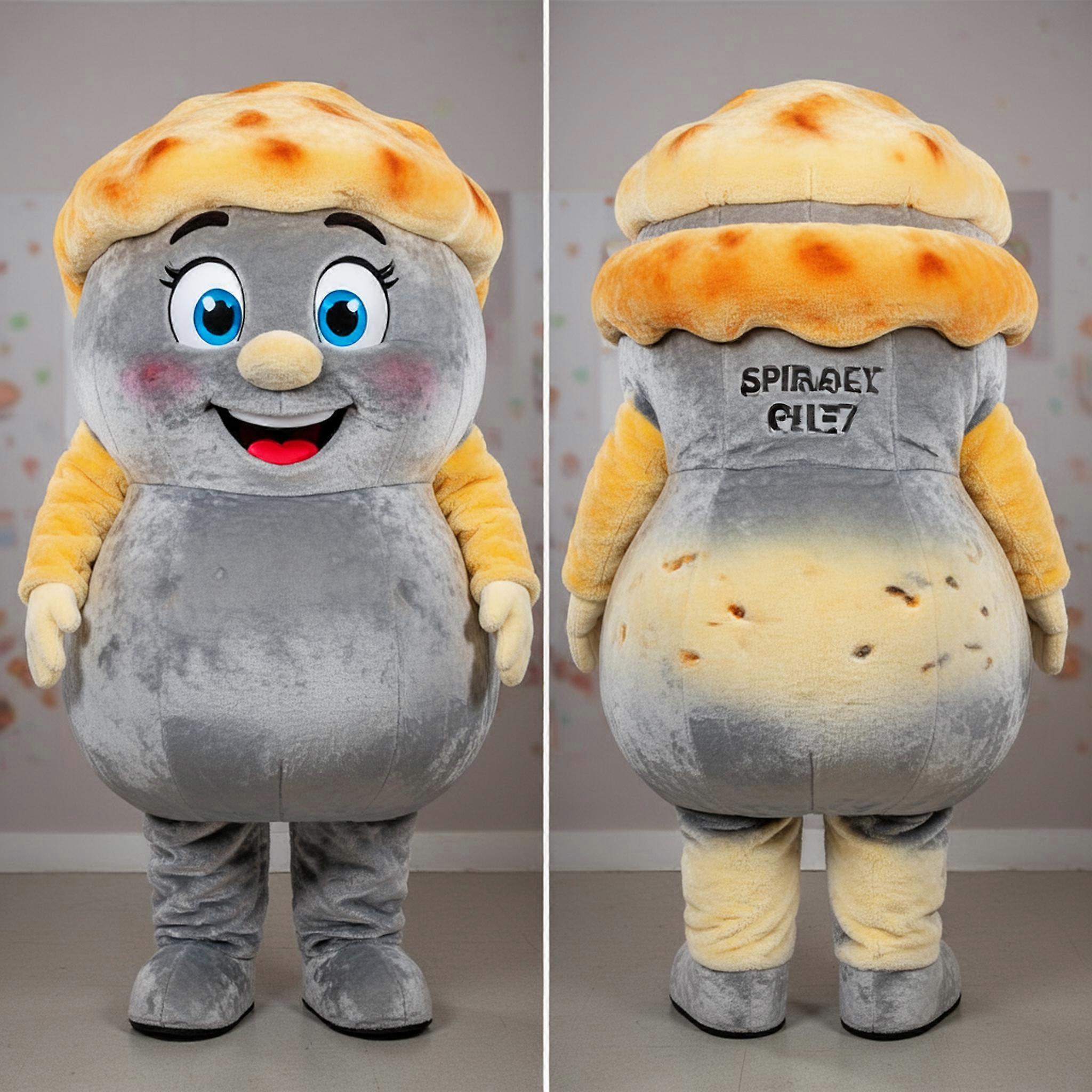 MASTICOT Silky Silver Puffy Shepards Pie Mascot