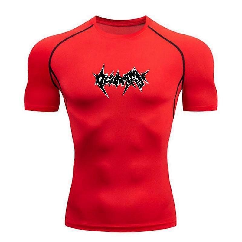 Men's Compression Workout T-shirt, Sharp Spiky Dark Style Pr