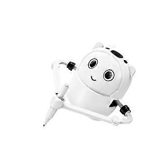 Interactive Kids Drawing Robot Toy with Voice Guided Tracing Play and Rechargeable Tabletop Art Practice for Children  White