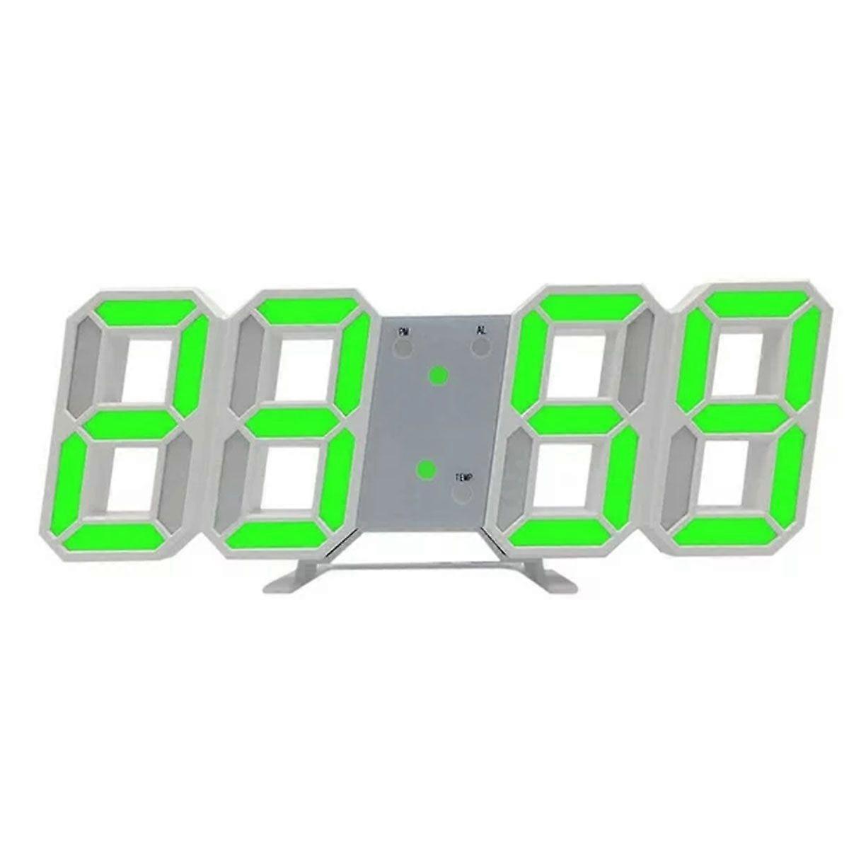 Oversized Neon 3D LED Digital Clock, Bright Glowing WallMount Timepiece