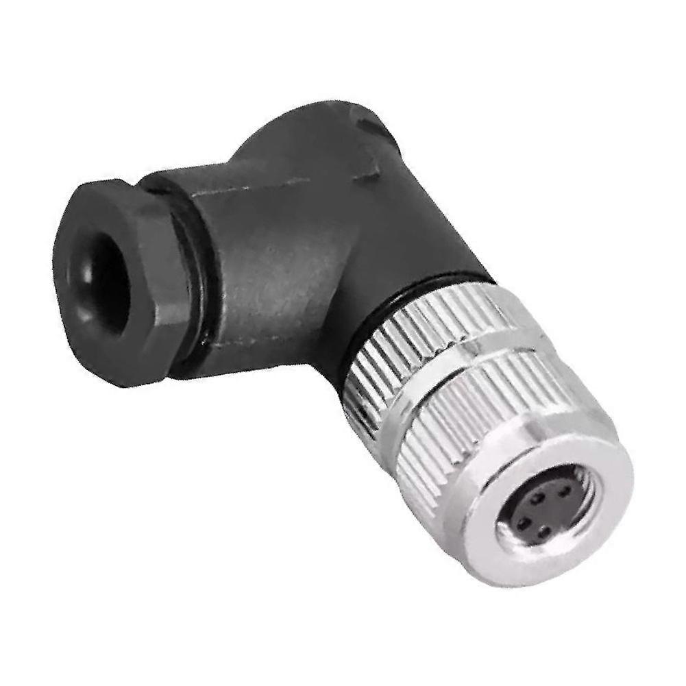 10pcs M8 Sensor Connectors Waterproof Angle Screw Threaded Coupling 4pin for Electronics Female Plug