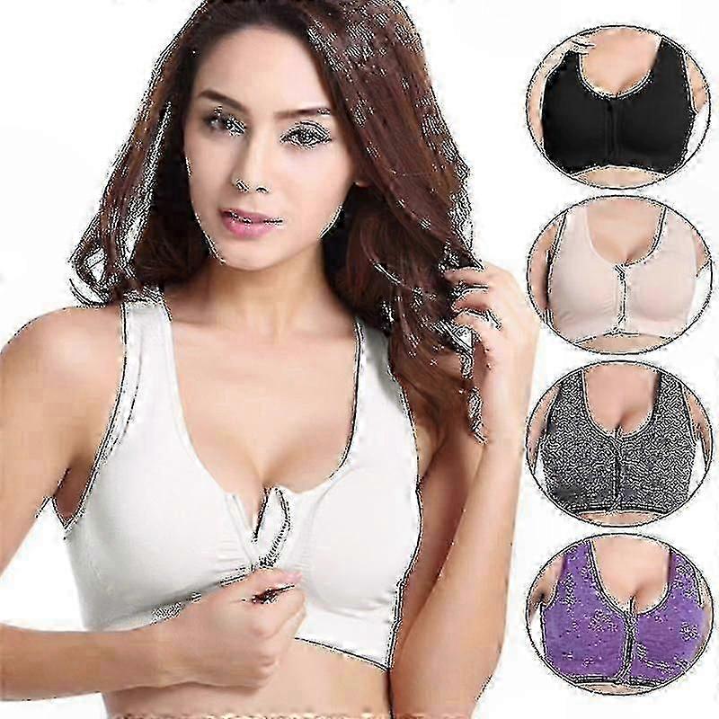 Women's Supportive Zip-Front Athletic Bra compatible with Active Lifestyles