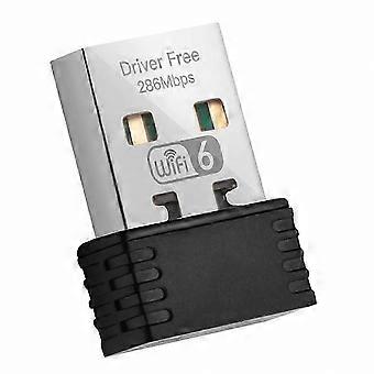 Wireless WiFi 6 Adapter AX286 802.11Ax 2.4GHz USB Network Card, Drivers Included, Compatible with Win7/10/11 PC
