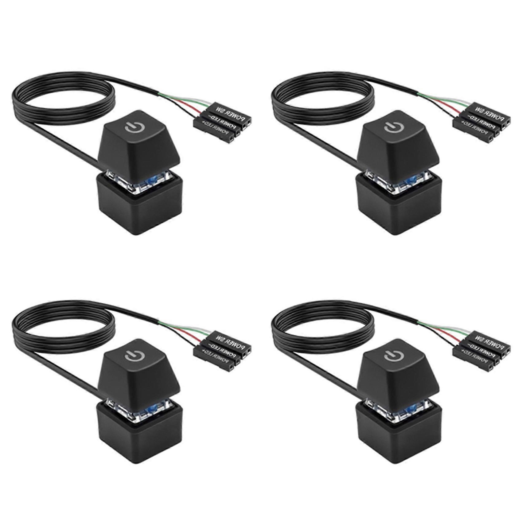 4X Host Computer Switch Button Desktop Chassis External Power Button Internet Cafe External Mechanical Button Start