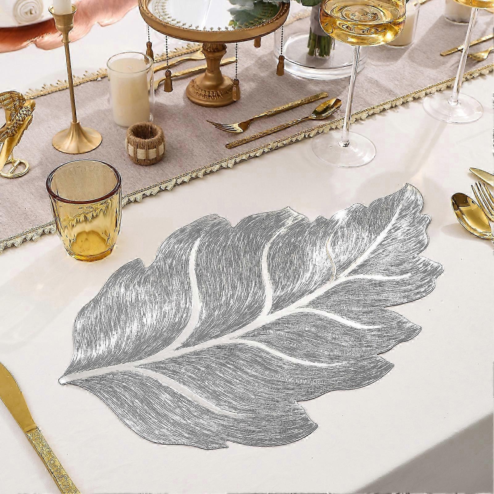 Durable Leaf PVC Placemat Heat Insulating