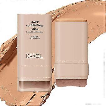 Foundation Stick, Multi-Use Foundation Stick Makeup with Built-In Foundation Brush, Velvet High Cove