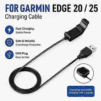Oplaadkabel zwart USB-vervangingskabel voor Garmin Edge 20/25 GPS-fietscomputeraccessoire