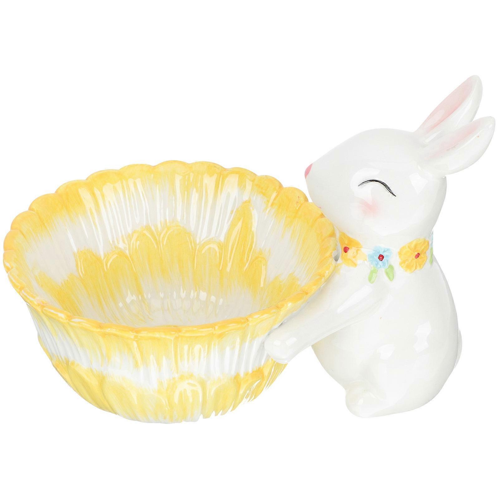 Ceramic Bunny Decoration for Easter Food Storage