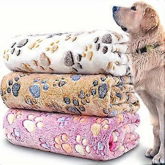 Pet Blanket Set of 3, Warm Soft Comfortable Patterned Throw for Dogs and Cats, Bed Sofa and Travel Mat