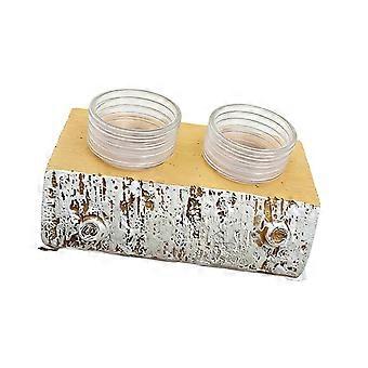 Decorative Reptiles Water Bowl Resins Feeding Dish Natural Habitat, Multicolor