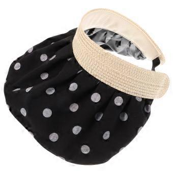 Wide Brim Sun Hat for Women UV Protection Foldable Visor Hat Lightweight Ventilated  Black