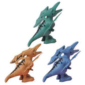 Wind Up Dinosaur Toy for Kids SpringPowered Action Durable Plastic Clockwork Design Random Color