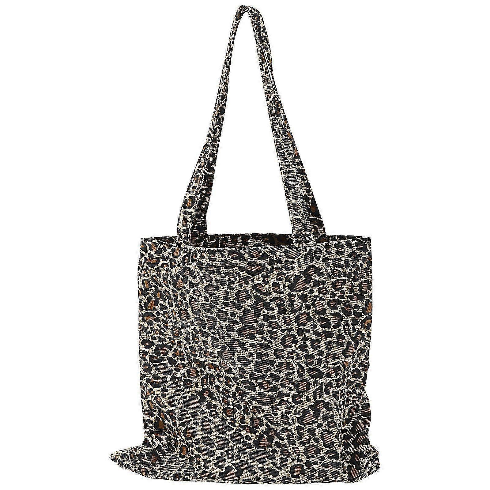 Casual Leopard Canvas Tote Bag