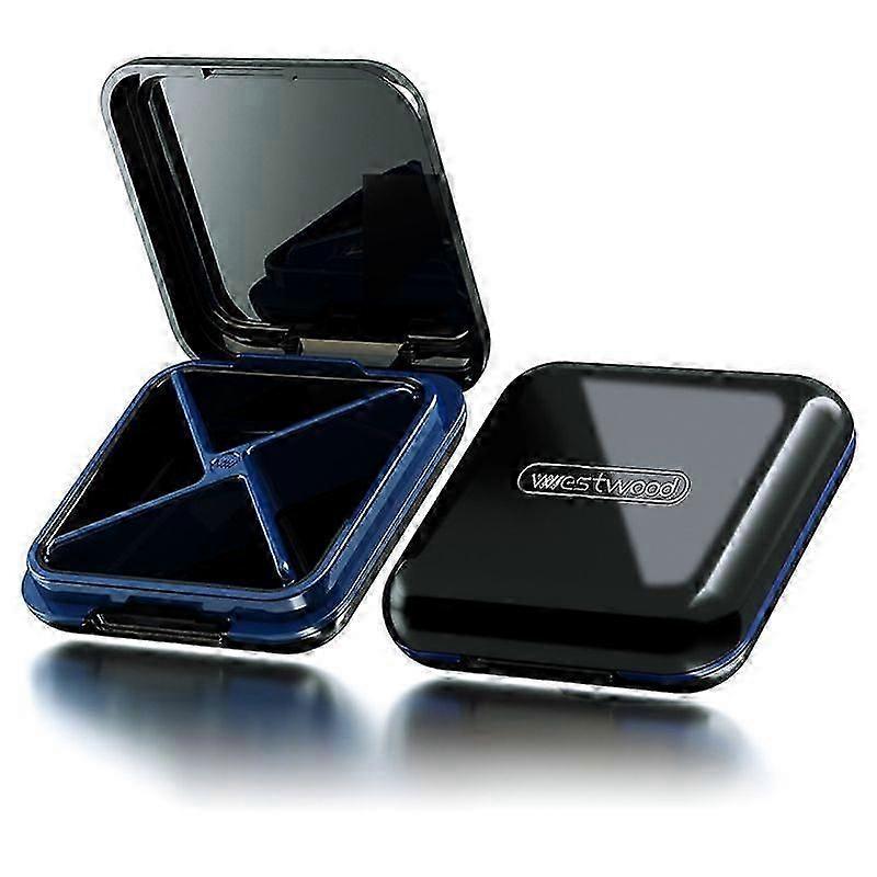 Compact Waterproof Four Grid Pill Box