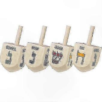 10-Pack Wooden Dreidel Set compatible with Hanukkah, Classic Spinning Tops compatible with Kids, Holiday Party Decor and Fun Activities core