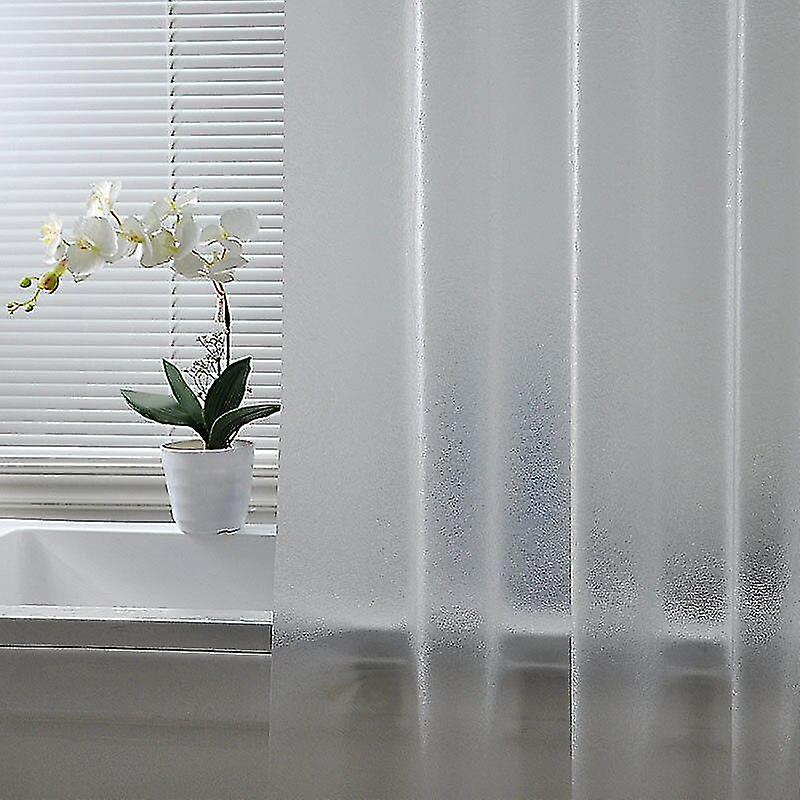 Nordic Plastic Waterproof Punch-free Shower Curtain Translucent Thickened Bath