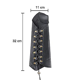 12 Archery Arm Guard Ultra Light Weight Leather with Adjustable 4 Strap Protective Gear