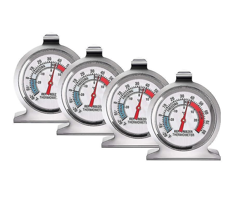 4 Pack Refrigerator Freezer Thermometer Large Dial Thermometer