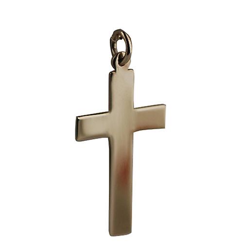 9ct Gold 34x19mm plain flat latin Cross