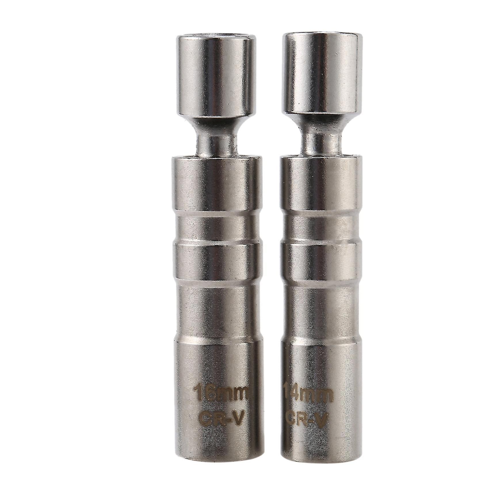 14mm & 16mm Thin Wall Magnetic Swivel Spark Plug Socket - 3/8-inch Drive 12-point Spark Plug Socket