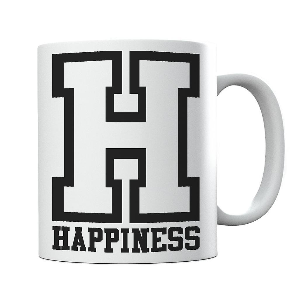 H Happiness Varsity Mug