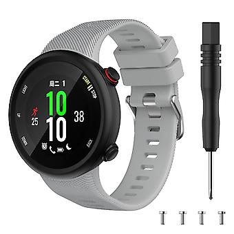Soft Silicone Strap Suitable For Garmin Forerunner 45S Smart Watch (Grey)